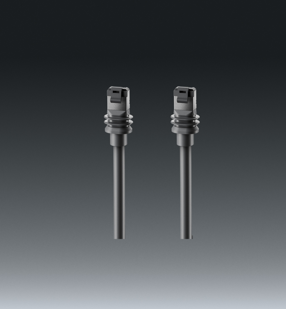 Manufacturer illustration of the 15 m Starlink cable showing its two connector housings.
